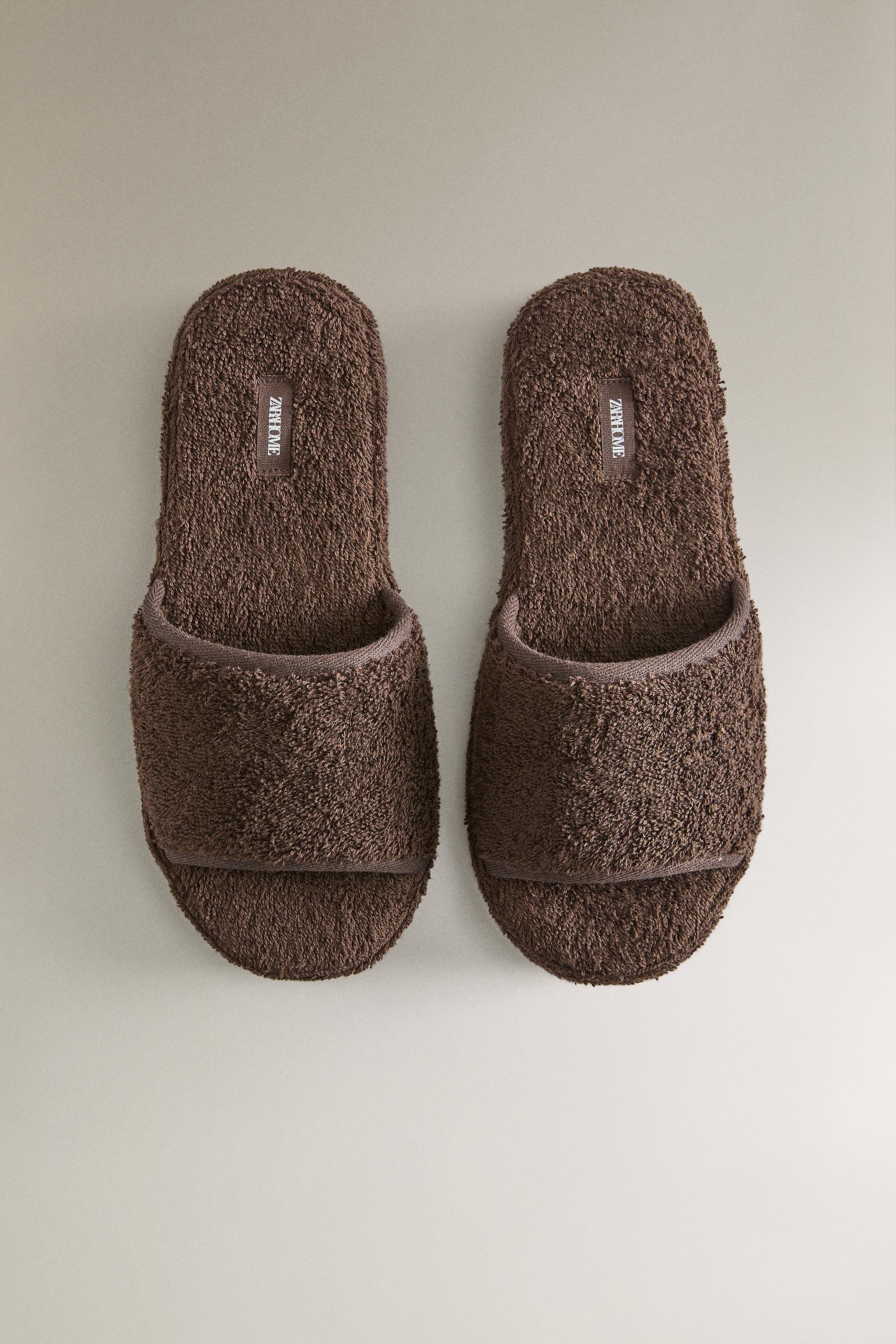 TERRYCLOTH FLATFORM SLIDERS